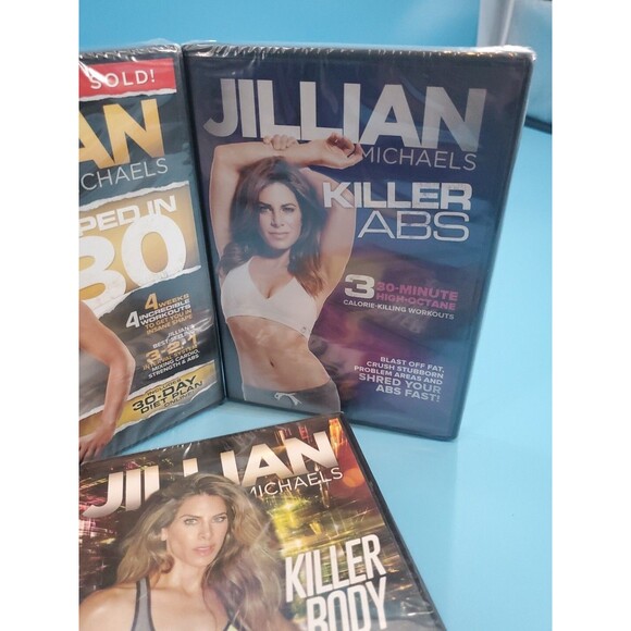Jillian Michaels 3 Workout DVDs  Killer Abs Body Ripped In 30 Minutes - Picture 4 of 12